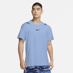 Męska koszulka z krótkim rękawem Nike Pro - Niebieski