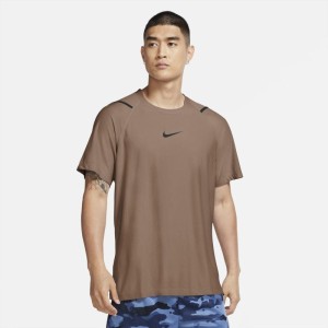 Męska koszulka z krótkim rękawem Nike Pro - Brązowy