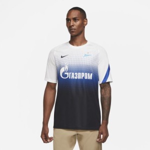 Męska przedmeczowa koszulka piłkarska z krótkim rękawem Zenit Sankt Petersburg - Biel