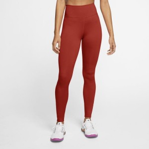 Damskie legginsy ześrednim stanem Nike One - Pomarańczowy