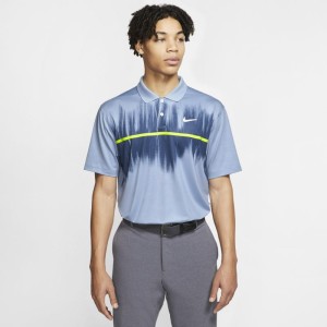 Męska koszulka polo do golfa z nadrukiem Nike Dri-FIT Vapor - Niebieski