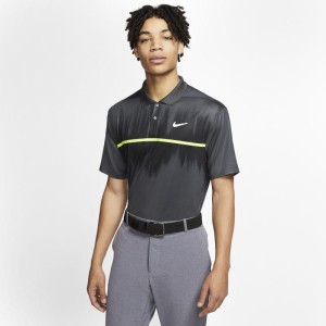 Męska koszulka polo do golfa z nadrukiem Nike Dri-FIT Vapor - Szary