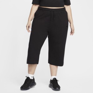 Damskie spodnie capri z dżerseju Nike Sportswear (duże rozmiary) - Czerń