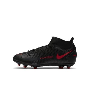 Buty piłkarskie na różne typy nawierzchni dla małych/dużych dzieci Nike Jr. Phantom GT Club Dynamic Fit MG - Czerń