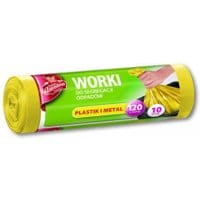 Worki LDPE do selektywnej zbiórki odpadów żółte 10szt.