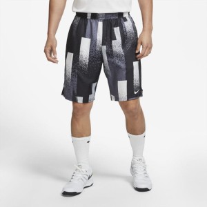 Męskie spodenki do tenisa z nadrukiem NikeCourt Dri-FIT - Czerń