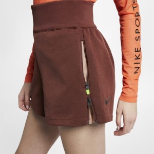 Damskie spodenki z tkaniny Nike Sportswear Tech Pack - Brązowy