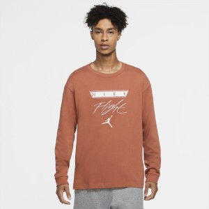 Męski T-shirt z długim rękawem Jordan Flight - Różowy