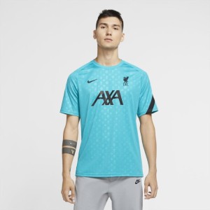 Męska przedmeczowa koszulka piłkarska z krótkim rękawem Liverpool FC - Niebieski