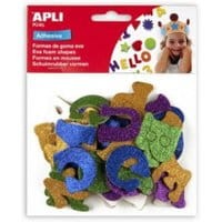 Naklejki Apli literki z brokatem 52szt. mix kolorów