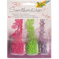 Koronka papierowa 3 rolki kwiaty mix kolorów