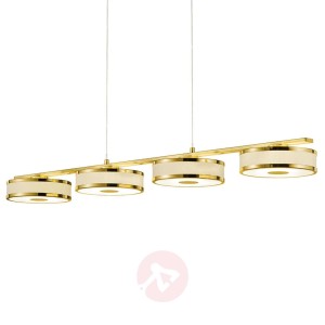 Lampa wisząca LED Agento, mosiądz, 4-punktowa