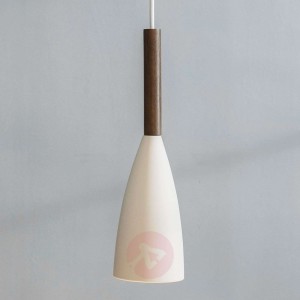 Biała metalowa lampa wisząca PURE