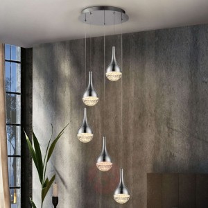 Lampa wisząca LED Elie, 5-punktowa