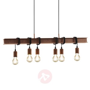 Lampa wisząca Townshend 4, ciemnobrązowa