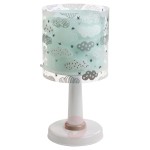 Urocza dziecięca lampa stołowa Clouds, niebieska