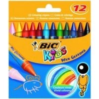 Kredki świecowe Bic 12 kolorów w pudełku