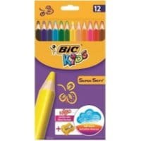 Kredki Bic supersoft 12 kolorów + temperówka