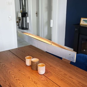Lampa wisząca LED MALU, antyczne srebro, 100 cm