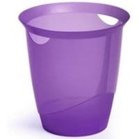 Kosz na śmieci DURABLE Trend bezbarwny fioletowy 16l