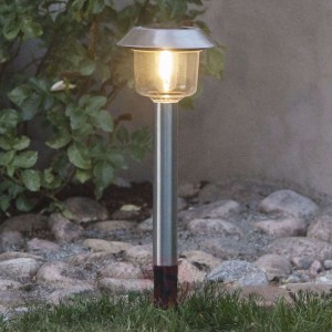 Lampa solarna LED Fille, latarnia z grotem ziemnym