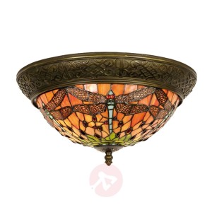 Wspaniała lampa sufitowa Bella Tiffany 38 cm