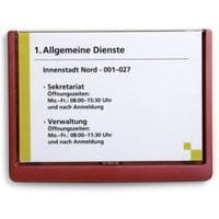 Tabliczka przydrzwiowa DURABLE Click Sign 210x148,5mm czerwona