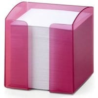 Pojemnik na karteczki DURABLE Trend różowy bezbarwny