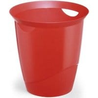 Kosz na śmieci DURABLE Trend bezbarwny czerwony 16l