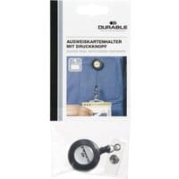 Mechanizm ściągający do identyfikatora DURABLE z zatrzaskiem czarny