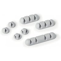 Samoprzylepne klipsy DURABLE CAVOLINE CLIP MIX, różne rodzaje w zestawie, 7 sztuk szary