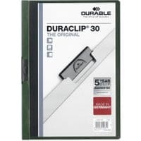 Skoroszyt zaciskowy DURABLE DURACLIP 1-30 ciemnozielony 25szt.