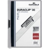 Skoroszyt zaciskowy DURABLE DURACLIP 1-30 szary 25szt.