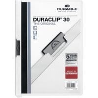 Skoroszyt zaciskowy DURABLE DURACLIP 1-30 biały 25szt.