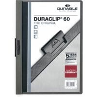 Skoroszyt zaciskowy DURABLE DURACLIP 1-60 antracytowy 25szt