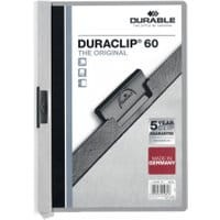 Skoroszyt zaciskowy DURABLE DURACLIP 1-60 szary 25szt