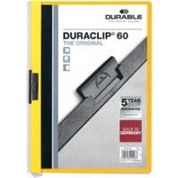 Skoroszyt zaciskowy DURABLE DURACLIP 1-60 żółty 25szt.
