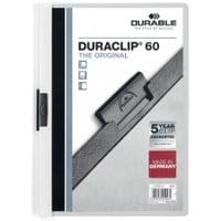 Skoroszyt zaciskowy DURABLE DURACLIP 1-60 biały 25szt.
