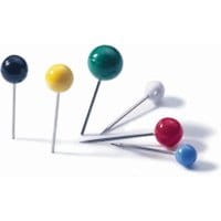 Szpilki z okrągłymi główkami DURABLE 4/15mm 100szt. biały