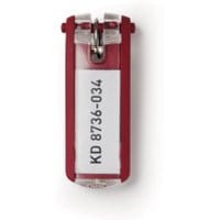 Zawieszki na klucze DURABLE Key Klip czerwony 6szt