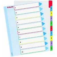 Przekładki kartonowe numeryczne ESSELTE A4 Mylar Maxi do wielokrotnego opisywania 1-31
