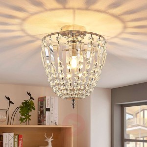 Lampa sufitowa Lionello, szklane kryształy