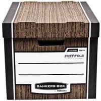 Pudła archiwizacyjne Fellowes Bankers Box WOODGRAIN - FastFold, brązowe, opakowanie 2 szt.