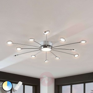 Duża, jasna lampa sufitowa LED Meru z pilotem