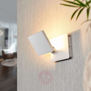 Biały kinkiet LED Thordis z przełącznikiem