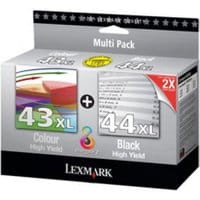 Tusz LEXMARK 80D2966E nr 44XL + 43XL zestaw tuszy czarny + kolorowy