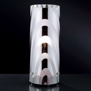 Pięknie ozdobiona lampa stołowa COLLAGE