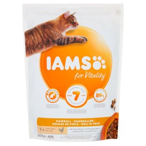 Iams - Karma dla dorosłych kotów z problemem kul włosowy... świeżym kurczakiem