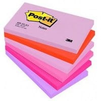 Bloczek samoprzylepny Post-it 76x127mm paleta Rio De Janeiro 6szt.