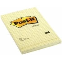 Bloczek samoprzylepny Post-it 102x152mm w kratke żółty